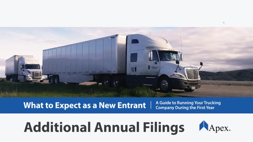 New Entrants: Additional Filings