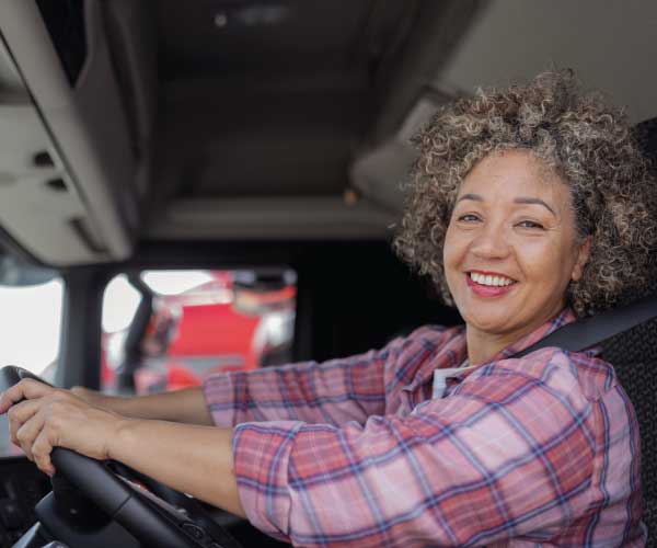 Woman truck driver for MATS