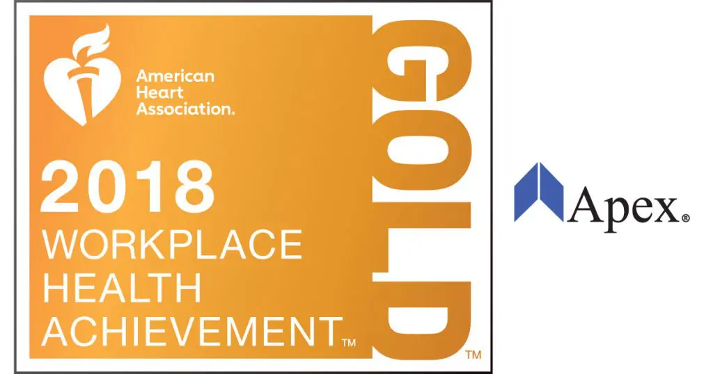 Apex Named Gold Level Healthy Workplace by the American Heart Association