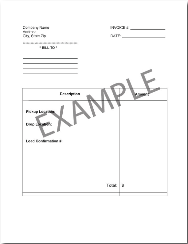 How to Build a freight bill like a pro, example of an invoice.