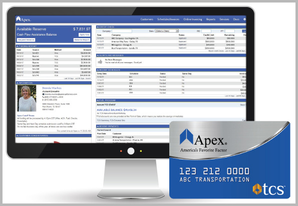 Apex Factoring Account Management Portal and Apex TCS Fuel Card