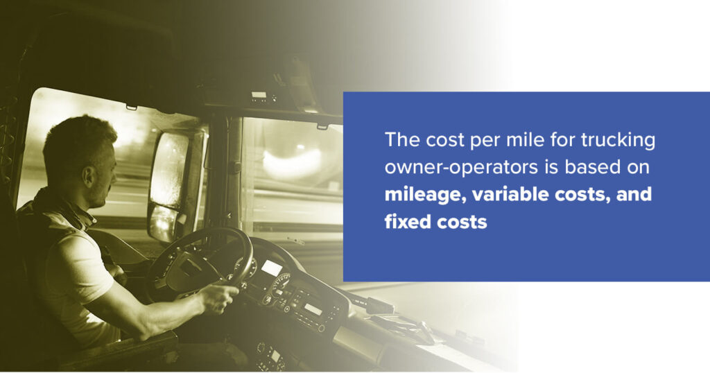 factors in cost per mile calculation