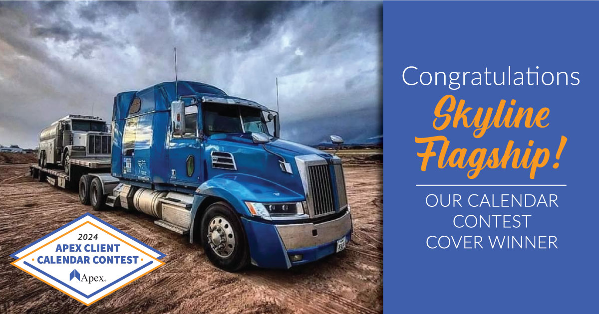 Skyline Flagship LLC Wins the 2024 Apex Capital Client Calendar Contest
