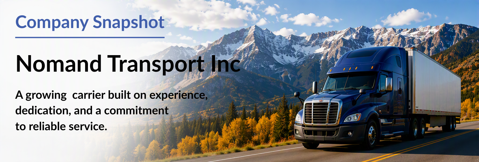 Nomad Title Company Snapshot graphic for Nomad Transport Inc.