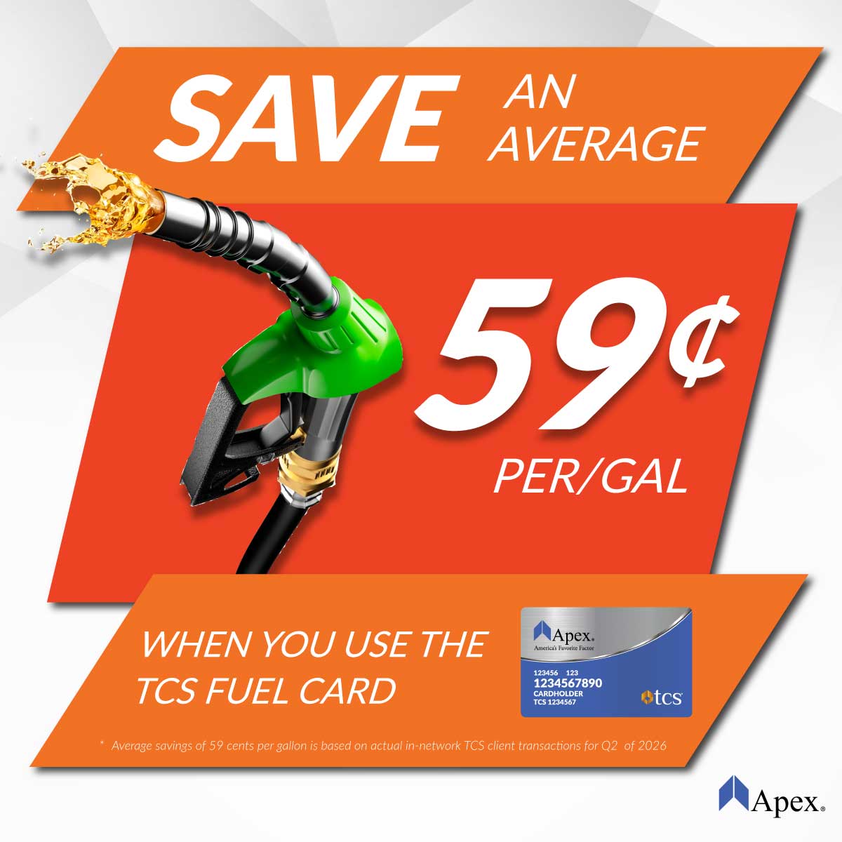Apex-59-1200x1200 Apex TCS Fuel Card Discount of 59 cents for Q2 2026