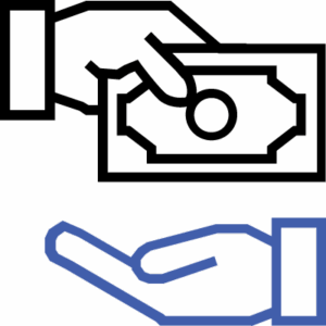 Exchange of funds icon