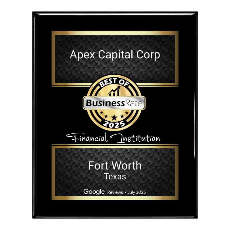 Business Rate Award BusinessRate award for best financial institution.