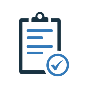 Vector image of generic clipboard with a circled check mark.