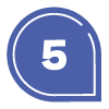 5-tear-drop Number five tear drop icon.
