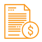 Termination Fee Orange icon for possible termination fee.